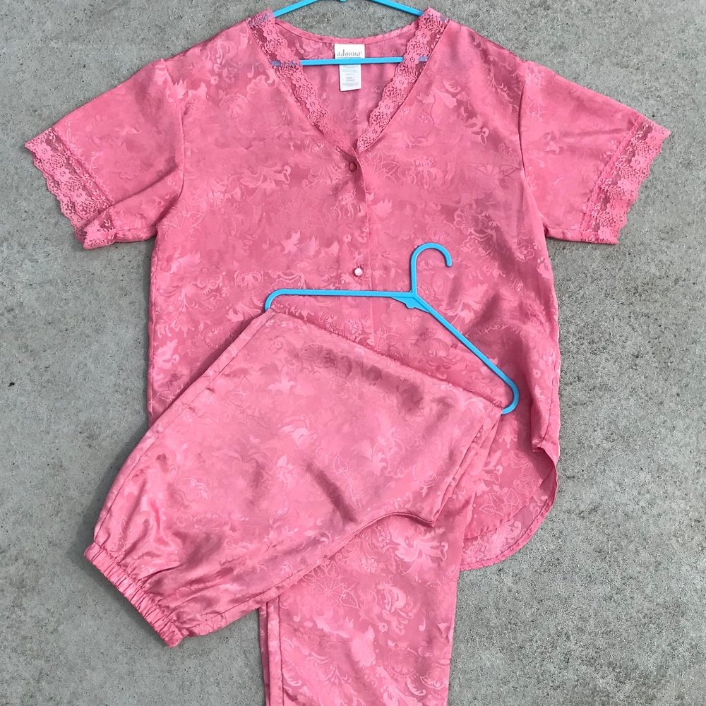 Pink Silk Pajama Set